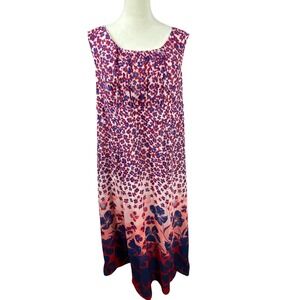 CB Established 1962 Floral Maxi‎ Dress Sleeveless Summer Size 18 Beachy Vacation